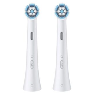 Oral-B Testine di Ricambio iO Series Gentle Care Bianche, Testine Rotonde Originali, per Gengive Sensibili, 2 Testine Acc.Igiene orale