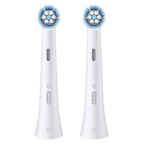 Oral-B Testine di Ricambio iO Series Gentle Care Bianche, Testine Rotonde Originali, per Gengive Sensibili, 2 Testine Acc.Igiene orale