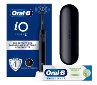 Oral-B iO2 Adulto Spazzolino a vibrazione Nero Igiene orale