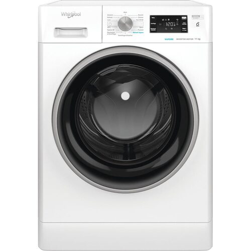 Whirlpool FFB 1148 BSV IT Lavatrice 11kg, 100% DI FRESCHEZZA, ANCHE SE DIMENTICHI IL BUCATO, classe A-20%, colore bianco, 1400 giri, vapore Frontale 11kg.