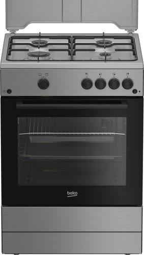 Beko FBG62010DX: Cucina a Gas, 60x60 cm 60Lx60P Forno gas