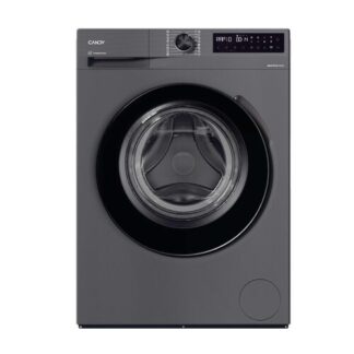 Candy ProWash 500, Lavatrice Compatta 6 KG, 10% più efficente della classe A, 1200 giri, Antracite, Inverter, Vapore, Wi-Fi, Smart Wash, BR 26SSB6G-S Front.Stretta 6kg