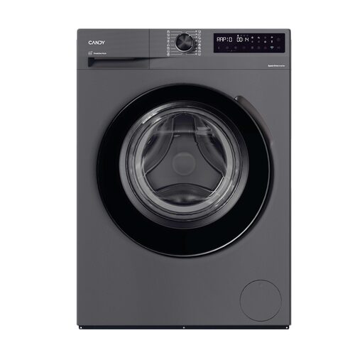 Candy ProWash 500, Lavatrice Compatta 6 KG, 10% più efficente della classe A, 1200 giri, Antracite, Inverter, Vapore, Wi-Fi, Smart Wash, BR 26SSB6G-S Front.Stretta 6kg