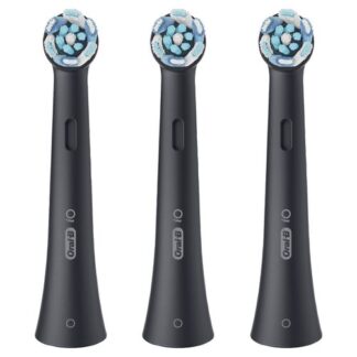 Oral-B Testine di Ricambio iO Series Ultimate Clean Black, testine rotonde di ricambio originali, con setole CrissCross per pulizia e rimozione della placca avanzate e in profondità, 3 Acc.Igiene orale