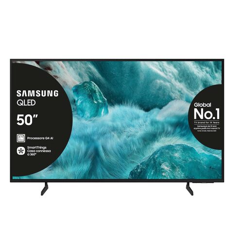 Samsung QLED AI TV 50" QE50Q7FAAUXZT 4K, Processore Q4 AI, 4K Upscaling, Color Booster Pro, OTS Lite, Slim Look Design, Vision AI Smart TV, 2025 48"4K SMART