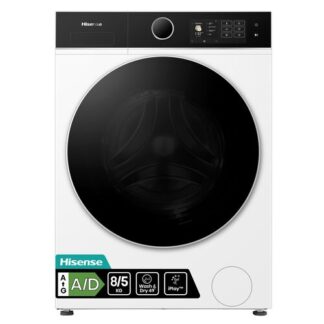 Hisense WD5I8043BWF lavasciuga Libera installazione Caricamento frontale Bianco Lavasciuga stretta