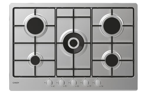 Candy Idea CHW74WX Acciaio inox Da incasso 75 cm Gas 5 Fornello(i) 75 cm.