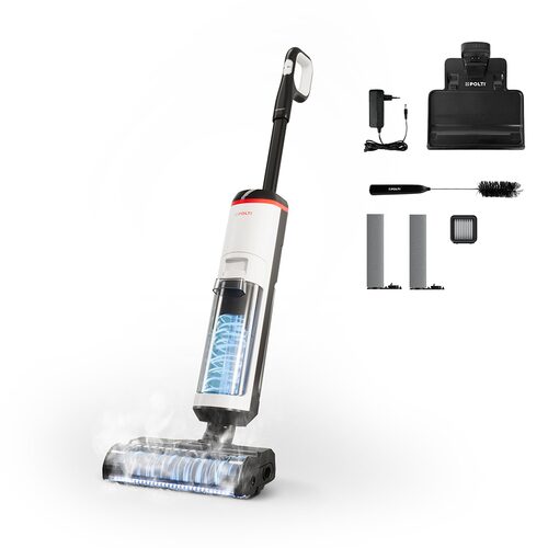 Polti RollySteam WD30C, lavapavimenti senza filo, che aspira, lava e igienizza con il vapore, senza detersivi Lavapavimenti
