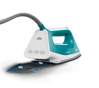 Braun CareStyle 1 - Ferro da stiro con caldaia, Piastra con tecnologia FreeGlide3D, 2400W, 1.5L, Bianco/Turchese (IS1013GR) Ferro generatore vap