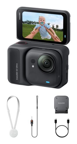 Insta360 GO Ultra Standard Black fotocamera per sport d'azione 4K Ultra HD 25,4 / 1,28 mm (1 / 1.28") Wi-Fi 52,9 g Action Camera