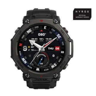 Amazfit T-Rex 3 Pro 3,81 cm (1.5") AMOLED 48 mm Digitale 480 x 480 Pixel Touch screen Nero Wi-Fi GPS (satellitare)