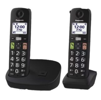 Panasonic KX-TGU112 Telefono DECT Identificatore di chiamata Nero Cordless DUO