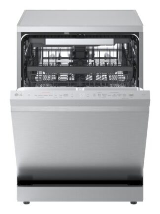 LG DF375HVS Lavastoviglie libera installazione, Classe A, 14 Coperti, Vapore, WI-FI, Grigia Standard 60 cm.