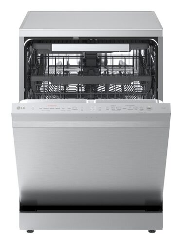 LG DF375HVS Lavastoviglie libera installazione, Classe A, 14 Coperti, Vapore, WI-FI, Grigia Standard 60 cm.