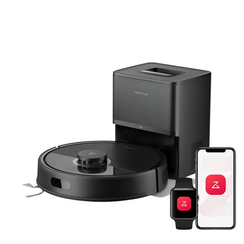Roborock Q7 TF+ Robot Aspirapolvere e Lavapavimenti con Stazione Svuotamento Automatico della Polvere, Aspirazione 10.000 Pa, Quantità d'acqua Regolabile per il Lavaggio, Doppio Sistema Anti-groviglio, Auto Boost sui Tappeti Robot