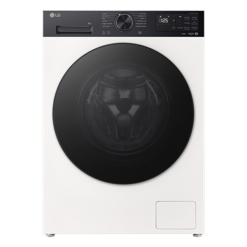 LG F4NX5009THB Lavatrice Intelligente 9 kg Classe A-40% Ivory White/Nero Frontale 9 kg.