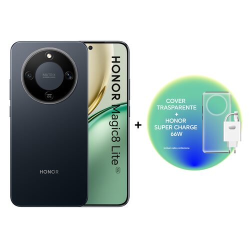 Honor Magic8 Lite 5G 17,2 cm (6.79") MagicOS 9.0 USB tipo-C 8 GB 512 GB 7500 mAh Nero Smartphone 6,7" 5G