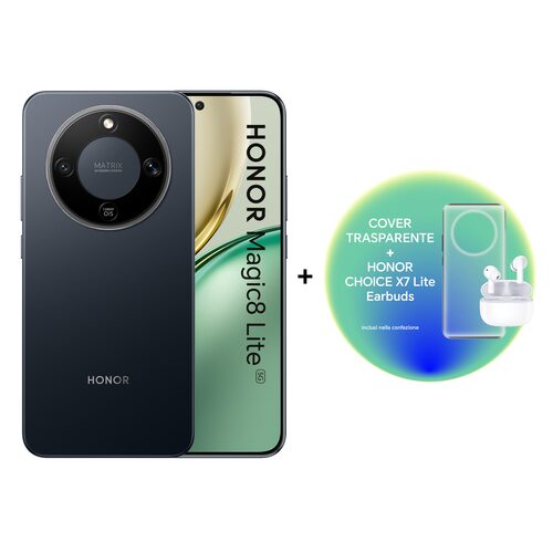 Honor Magic8 Lite 5G 17,2 cm (6.79") MagicOS 9.0 USB tipo-C 8 GB 256 GB 7500 mAh Nero Smartphone 6,7" 5G