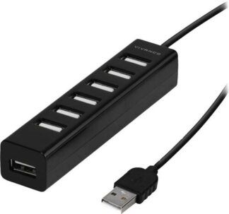 Vivanco VVITHUB20USB7IN1OUT hub di interfaccia USB 2.0 Type-A Nero USB Hub