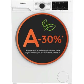 Hotpoint Ariston HB 103 CARE IT, Capacità 10kg, classe A -30%, Motore Inverter, 1400 giri, Display digitale XL, Vapore, frontale 10 kg.