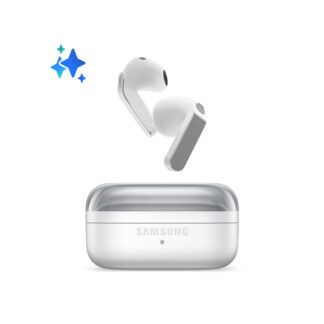 Samsung Galaxy Buds4, White, Corpo in metallo, Altoparlante a 1 via, equalizzatore adattivo, Chiamate cristalline, Audio a 360°, ANC, Controllo adattivo del rumore Connessione senza interruzioni e One UI, Galaxy AI pronto ai comandi vocali Promo Sam BUDS 4