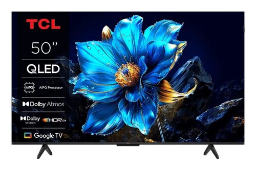 TCL T69C 50T69C 50" QLED, TV Direct LED, TV 4K HDR, Smart TV alimentata da Google TV (Dolby Vision & Atmos, Game Master, Motion Clarity, compatibile con Google Assistant e Alexa) 48"4K SMART