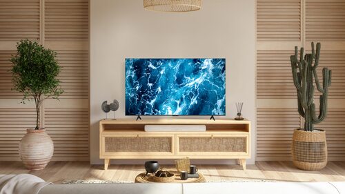 TCL T69C 85T69C 85" QLED, TV Direct LED, TV 4K HDR, Smart TV alimentata da Google TV (Dolby Vision & Atmos, Game Master, Motion Clarity, audio Onkyo 2.1, compatibile con Google Assistant e Alexa) 80"4K SMART