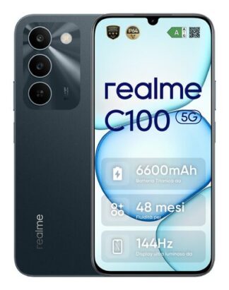 realme C100 5G 17,3 cm (6.8") Doppia SIM Android 16.0 USB tipo-C 4 GB 128 GB 6600 mAh Verde Smartphone 6,8" 5G