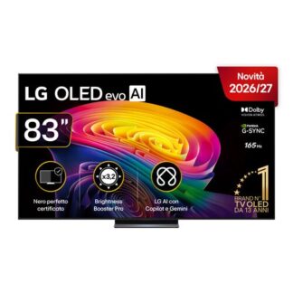 LG OLED evo AI 83'' Serie C6 Pro OLED83C66LB, 4K, Hyper Radiant Color, Precision HDR, Processore α11 Gen3, SMART TV 2026 OLED 80" 4K SMART