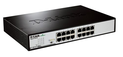 Switch di rete Switch di rete D Link DGS 1016D SMB Unmanaged Black (ord.min.1.00 unità)