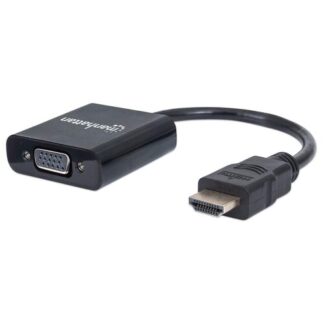 Convertitore video Convertitore video Manhattan 151436 da Hdmi a Vga con Microusb Black (ord.min.1.00 unità)