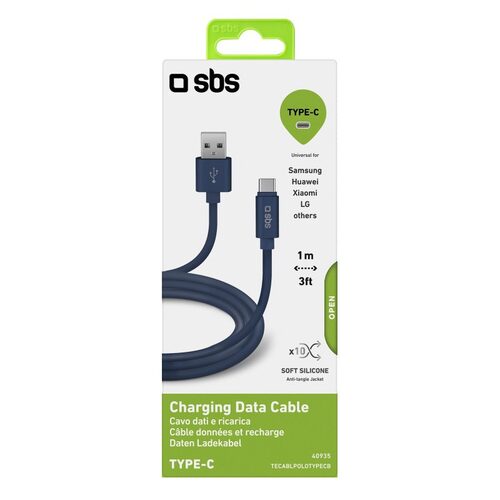 Cavo USB C Cavo USB C Sbs TECABLPOLOTYPECB 2.0 Blue (ord.min.1.00 unità)