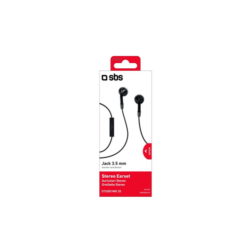 Auricolari microfono filo Auricolari microfono filo Sbs TE0CSE41K Duo Black (ord.min.1.00 unità)