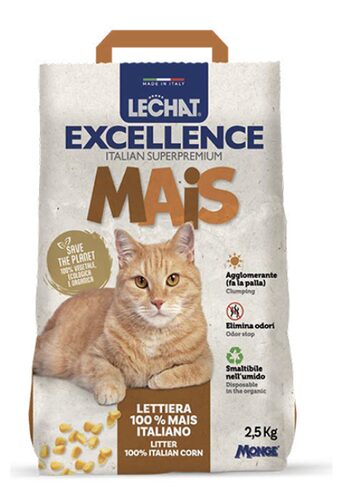 Lettiera gatti Lettiera gatti Monge 1511 LECHAT EXCELLENCE Mais Agglomerante (ord.min.1.00 unità) - immagine 2