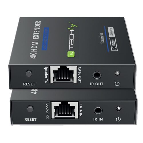 Extender HDMI Extender HDMI Techly IDATA EXT 565 4K HDR10 su cavo Cat.6 6A 7 Black (ord.min.1.00 unità)
