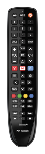 Telecomando tv Telecomando tv Meliconi 806081 GUMBODY Personal 9+ Black (ord.min.1.00 unità) - immagine 2