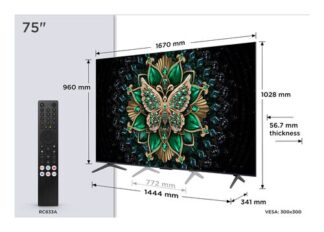 Televisore Tv Tcl 75C69K C SERIES Metallic grey (ord.min.1.00 unità)