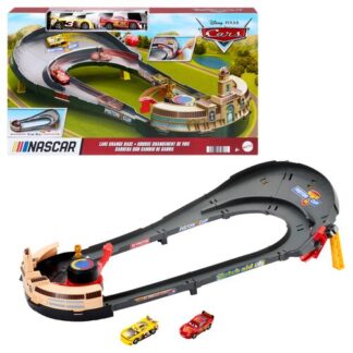 Playset pista Playset Pista Nascar con Saetta e Ace Dillon Mattel HXJ33 DISNEY CARS (ord.min.1.00 unità)