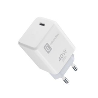 Caricabatterie USB Caricabatterie Cellular Line ACHIPHUSBCPD40WW WALL CHARGER 40W White (ord.min.1.00 unità)