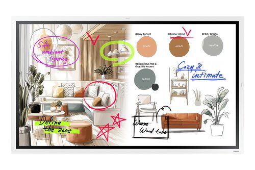 Display professionale Display professionale Samsung LH55WMFWBGCXEN WMFX SERIES Flip 5 White (ord.min.1.00 unità) - immagine 2