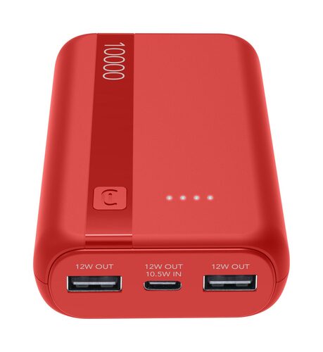 Power bank Power bank Cellular Line PBENTRYCOL10000R ESSENTIAL Red (ord.min.1.00 unità) - immagine 2