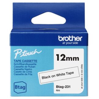 Nastro etichettatrice Nastro etichettatrice Brother BTAG231 P TOUCH Nero su Bianco (ord.min.1.00 unità)