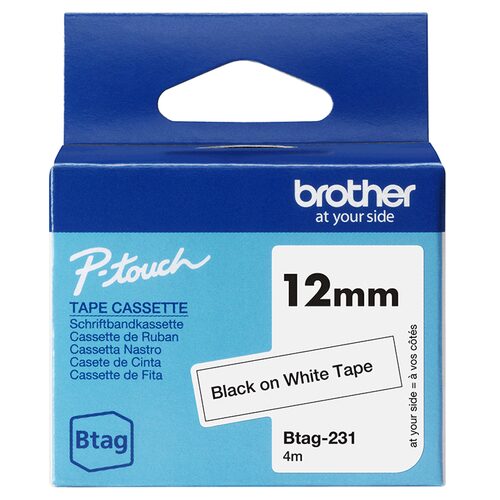 Nastro etichettatrice Nastro etichettatrice Brother BTAG231 P TOUCH Nero su Bianco (ord.min.1.00 unità)