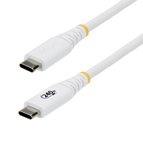 Cavo USB C Cavo USB C Startech.Com S2CEPR3MW USB CABLE 240W Power Delivery White (ord.min.1.00 unità)