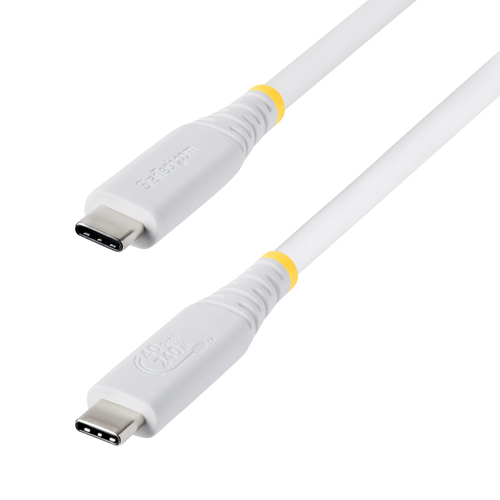 Cavo USB C Cavo USB C Startech.Com CC1M40GUSB4TPW 240W Power Delivery White (ord.min.1.00 unità)