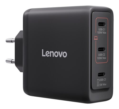 Caricabatterie USB Caricabatterie Lenovo 40AW100BEU 100W GaN Black (ord.min.1.00 unità)