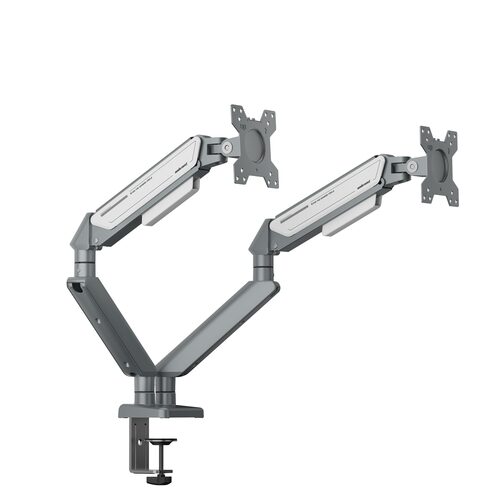 Supporto monitor TV scrivania Supporto monitor TV scrivania Andaseat A6D 2S STEALTH II Duo Silver (ord.min.1.00 unità)