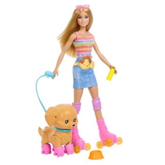 Set bambola Set bambola Mattel JMJ44 BARBIE pattini con cucciolo al guinzaglio (ord.min.1.00 unità)