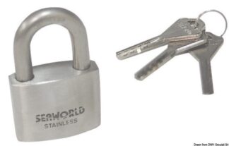Lucchetto inox arco 50 mm - 38.025.50 Osculati Molle a gas, ferramenta inox