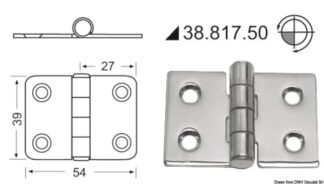 Cerniera inox - 38.817.50 Osculati Molle a gas, ferramenta inox